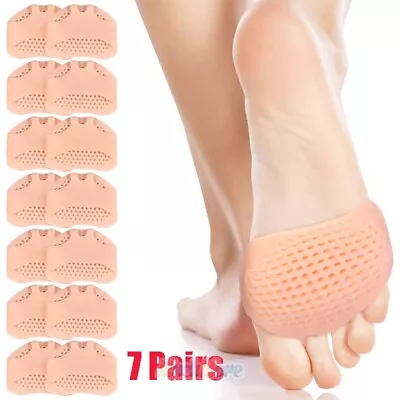 7 Pairs Soft Silicone Gel Ball Of Foot Cushion Pads Metatarsal Inserts Insoles • $9.75