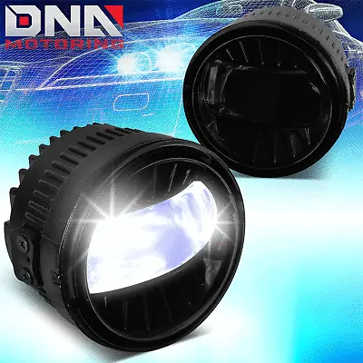 $67.88 • Buy Universal 3.5  Round Smoked Lens Led Projector Fog Light Lamps W/mount Brackets