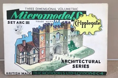 MICROMODELS ARC III ARCHITECTURAL SERIES LONDON TOWN CRIPPLEGATE PAPER MODEL Og • £9.99