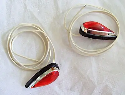 Tear Drop Mini Red Turn Signals For Stand-up Scooters X-1 & X-2 Pocket Bike NOS • $8
