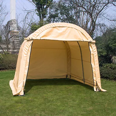 10'x10'x8' Dome Roof Carport Storage Shed Tent Auto Shelter Garage Shade Steel • $175.99