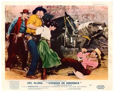 Stranger On Horseback Original Lobby Card Joel McCrea Miroslava Kevin McCarthy • $24.99