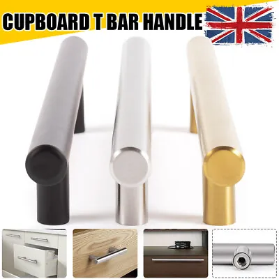 £0.99 • Buy Kitchen Cabinet Door Drawer Cupboard T Bar Handle 64mm-256mm Hole Centres Length