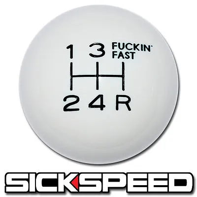 White/black Fing Fast Shift Knob 5 Speed Short Throw Shifter Lever 12x1.25 K03 • $26.88