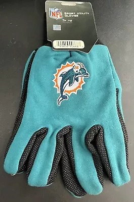 NEW Miami Dolphins NFL Team Sport Utility Gloves W/ Old Logo One Size Fits Most • $10.98