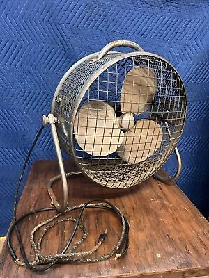 Vtg 1950s Modernaire Metal Fan Tested & Works Industrial National Gas Equipment • $111.30