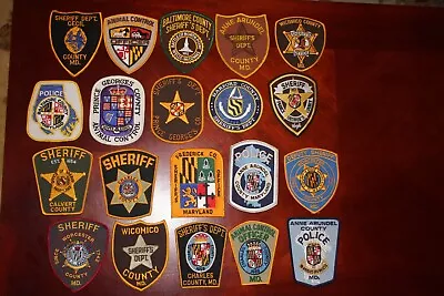 Group Of 34 Maryland Sheriff/Animal Control Sholder Patches New/used Cond. MD • $279.99