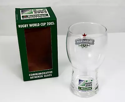 Rugby World Cup 2003 Commemorative Heineken Beer Glass Collectable Tracked Post • $29
