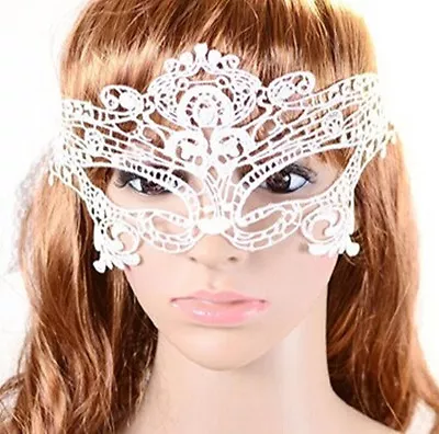 *NEW* White Italy Fashion Lace  Party Ball Eye Masquerade Fancy Dress Masks • $6.50