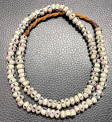 Vintage Venetian African Chevron Beads 8.9mm Strand • $48