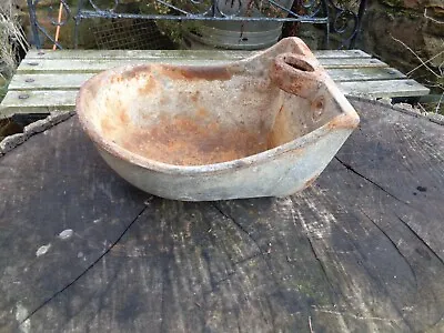 Galvanized Cattle Drinker Water Bowl Cast Iron Planter Bird Bath Wall Mounted • £15