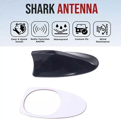 Black Universal Shark Fin Car Roof Antenna Radio FM/AM Signal Aerial Accessories • $4.55