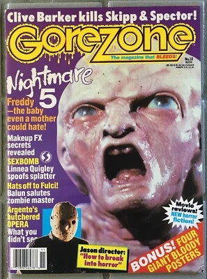 $25 • Buy GoreZone Magazine # 10 November 1989 Fangoria Clive Barker Opera Linnea Quigley