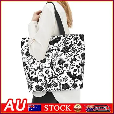 Casual Grocery Shopping Bag Portable Tote Reusable Linen Shoulder Handbag (01) • $10.59