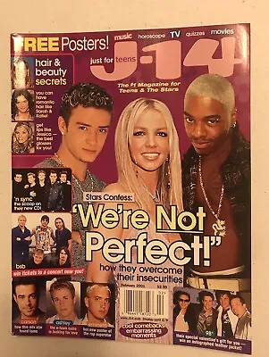 J-14 Magazine NEW February 2001 A+ *FREE POSTERS* N’ SYNC EMINEM BRITNEY 98* BSB • $17.99