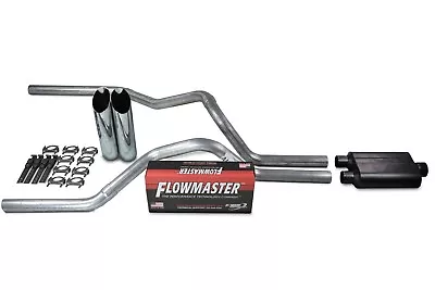 Chevy GMC 1500 Truck 99-06 2.5  Dual Exhaust Kits Flowmaster Super 44 Slash Tip • $269.99