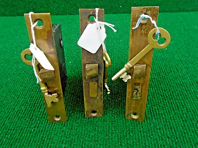 ONE CORBIN # 770 DOOR MORTISE LOCK With KEY 5 1/2  FACEPLATE 2 1/2  BS (18174) • $43.75