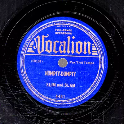 27jz.  Slim And Slam - Humpty-Dumpty & Laughing In Rhythm - Vocalion 4461 • $7.95