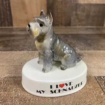 Vintage Schnauzer Dog Figurine George Good I Love My Schnauzer Japan • $12.99