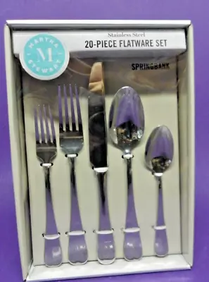 Martha Stewart 20 Piece Flatware Set Stainless Steel SPRINGBANK Service For 4 • $27.99