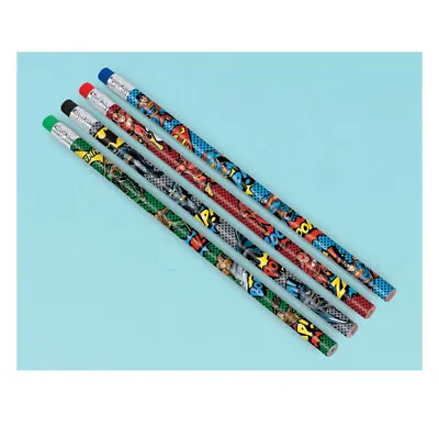 Justice League Party Supplies Heroes Unite Pencils Loot Party Favours 8 Pack Boy • $6.99