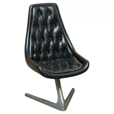 Vintage Original Vladimir Kagan Sculpta Star Trek Swivel Chesterfield Desk Chair • $1678.52