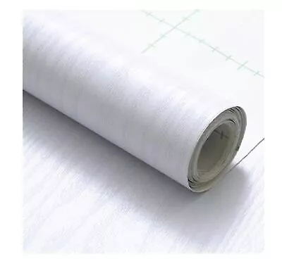 Vinyl Peel And Stick Roll White Wood Grain • $12.75