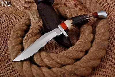 7  Custom Handmade D2 Steel Hunting Skinner Knife W-Stag Antler Handle MK 170 • $39.99