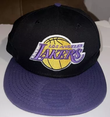 Los Angeles Lakers New Era 59Fifty Snapback Hat Cap Hardwood Classics Black • $8.89