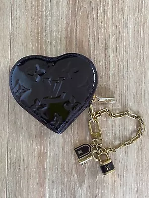 Auth Louis Vuitton Monogram Porte Monnaie Coeur Heart Coin Purse Bag Charm • £180