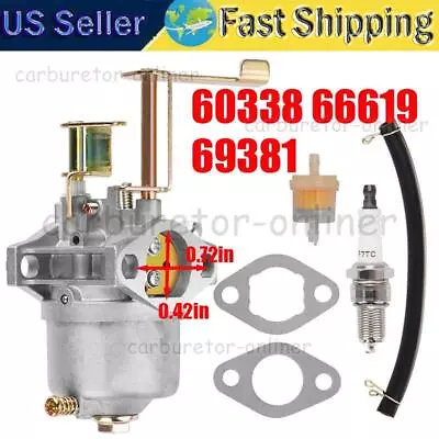 Carburetor For Chicago Electric Storm CAT 60338 66619 69381 63cc 2HP Generator • $11.99