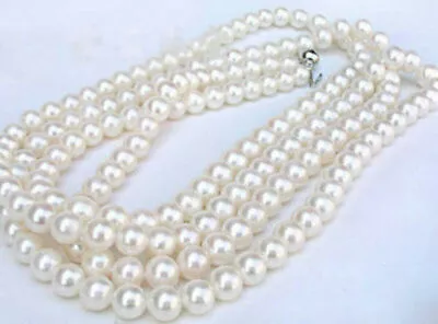 Natural 7-8MM White Seawater Cultured Pearl Necklace 50  AAA+ • $33.99