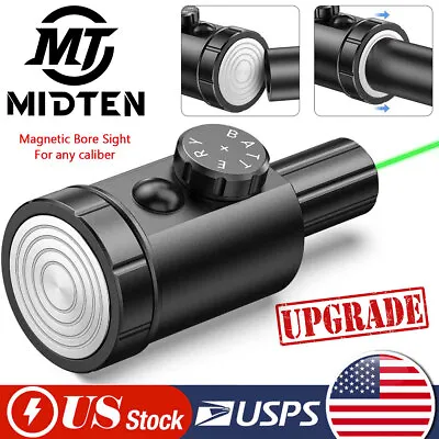 Magnetic Bore Sight Green Dot Laser Bore Sighter Kit For Multiple Caliber Rifles • $40.99