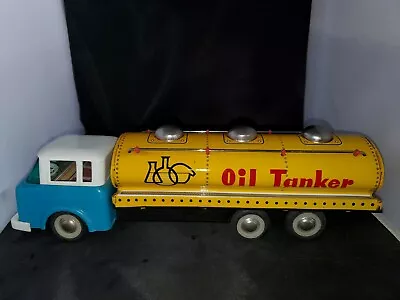 Vintage Oil Tanker Tin Friction Toy • $19.99