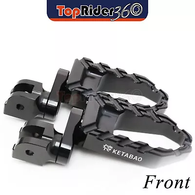 BLACK 25mm Extended BUZZ Front Foot Pegs For Triumph Tiger 800 XC/XCX/XCA 15-18 • $63.24