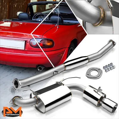 For 90-97 Mazda Miata MX-5 NA 1.6L/1.8L 3.5  Rolled Tip Muffler Catback Exhaust • $161.89