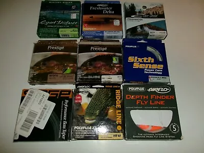 Lot Of 9 Spools Assorted Fly Line Sage Airflo Cabela's Etc. Fishing - NIP* • $79.99