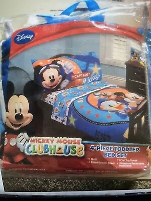 Captain Mickey Disney Mickey Mouse Clubhouse Toddler Bedding 4 Piece Set • $24.99