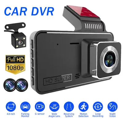 $39.99 • Buy HD 1080P Car Dash DVR Camera Night Vision Video Recorder Front And Rear Dual Cam