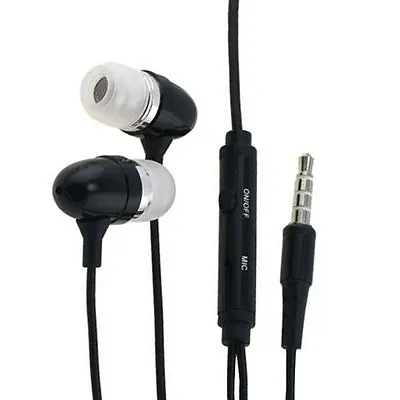 Black Headphones Earphones Earbuds With Mic Microphone For Cell Phones • $5.95
