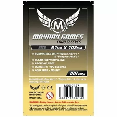 100 Mayday Clear Card Sleeves 61mm X 103mm - Brand New & Sealed • £5.05