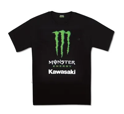 Monster Energy Kawasaki Front Profile Short Sleeve T-Shirt In Black All Sizes • $32.95