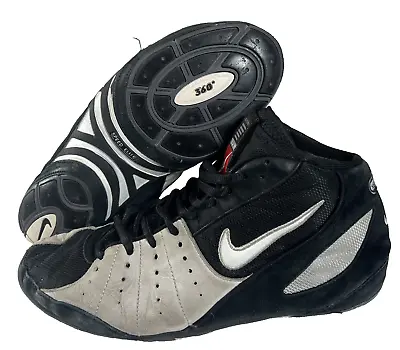 2006 Nike Speed Elite 360 Wrestling Shoes Sz 9.5 Black Grey White Vintage • $359.95