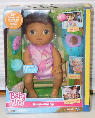 New Baby Alive BABY GO BYE BYE CRAWLS Brunette HAIR  Hasbro NEW • $78.56