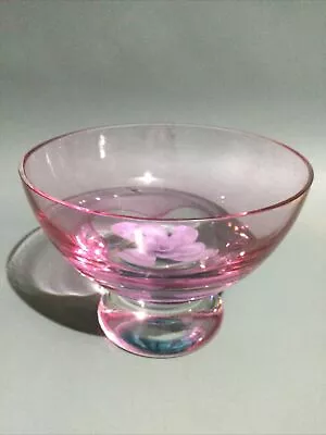 Caithness Glass “ Tranquility “  Pink Footed Display Bowl • £19.95