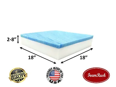 FoamRush 18  X 18  Cool Gel Memory Foam Bench Cushion Replacement (Made In USA) • $56.97