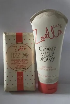 2 Zoella Beauty Fizz Bar & Creamy Badly Dreamly Body Lotion - 7 Oz &5.4oz • £13.42
