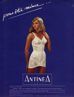 Pour être Mince: Antinéa Long-line Bra / Girdle Ad 1972 • £9.63