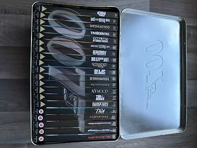 The James Bond 007 Collection 20 X DVD Collector's Tin Box Set Disc Bundle • £20