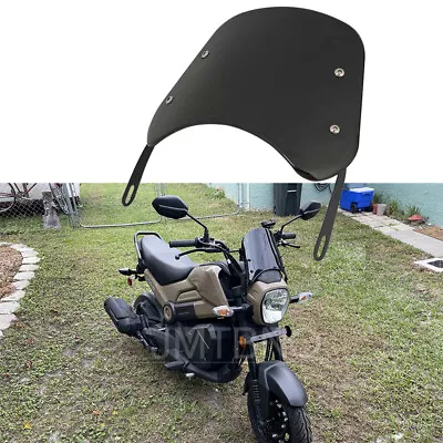 Motorcycle Headlight Windshield Universal Windscreen For 5-7'' Round Black ABS • $26.25